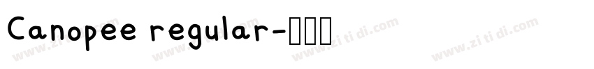 Canopee regular字体转换